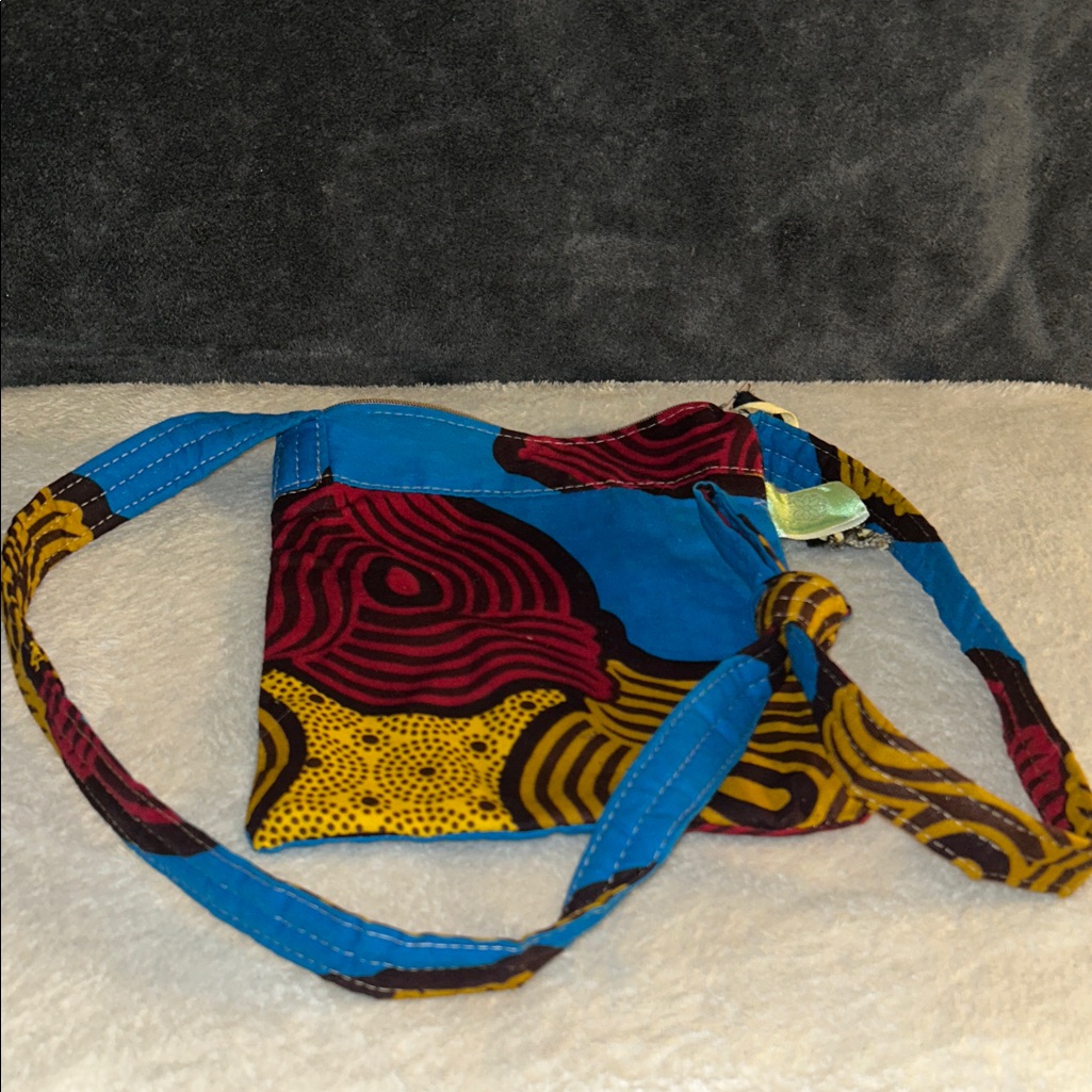 Vibrant Blue And Red Crossbody Bag